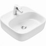 Тумба с раковиной и столешницей Aquaton Либерти 70/Одри Soft 42 дуб эльвезия, белый глянец