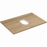 Тумба с раковиной и столешницей Aquaton Либерти 75/Mila 50, 2 ящика, дуб эльвезия