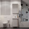 Зеркальный шкаф Aquaton Кантри 55 белый, дуб верона